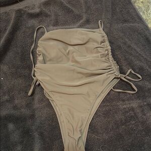 Stylish Tan One-Piece Swimsuit